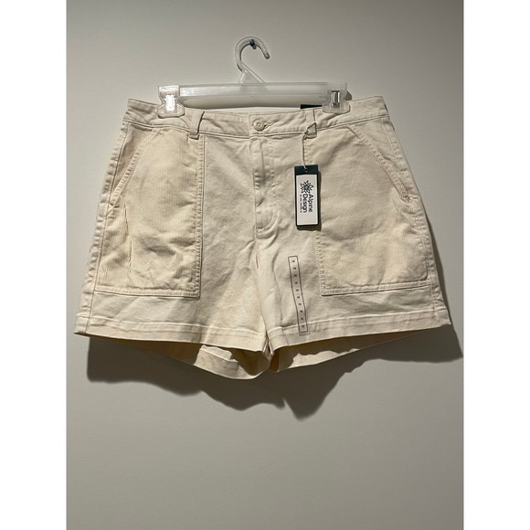 Alpine Design Women's WAD Mixed Fabric Corduroy High Rise 5" Shorts Size 10 - Picture 1 of 7